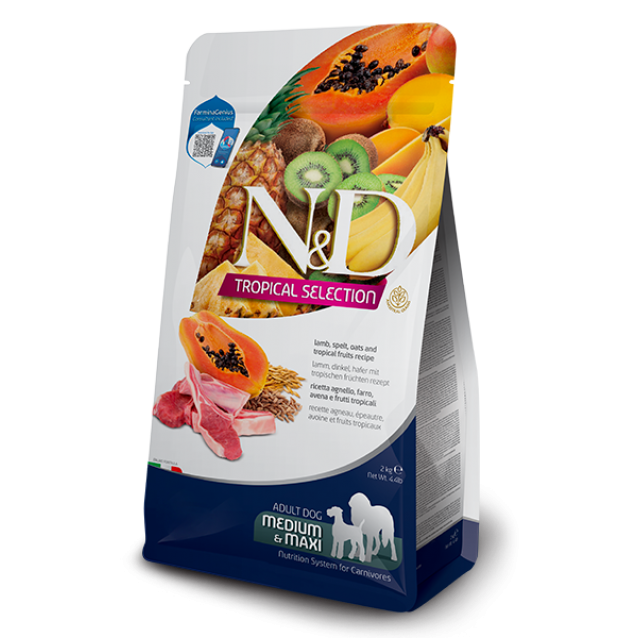 Farmina N&D Tropical Canine Lamb & Tropical Fruits Adult Med/Maxi 10kg